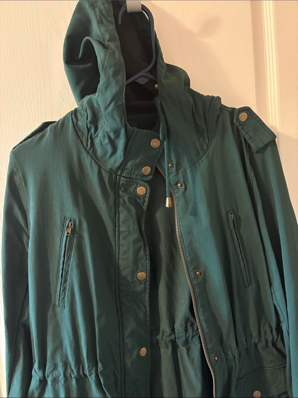 Women’s Green Hooded Anorak Jacket